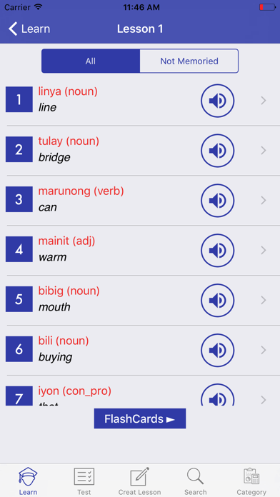 Learn Tagalog Vocabulary screenshot 2