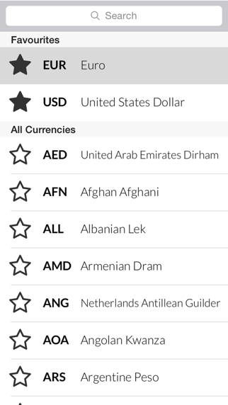 Screenshot of Currency FX XE | €£$¥₩1