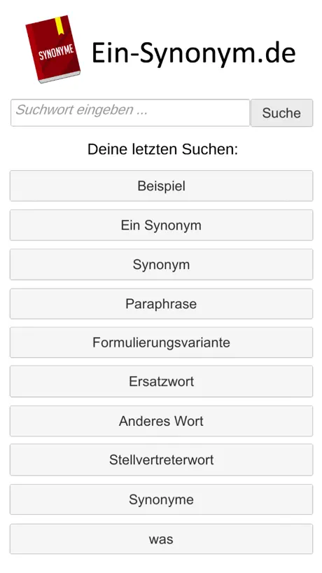 Ein-Synonym.de - Wörterbuch