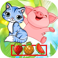 Matching Vocab Animals and Fruit