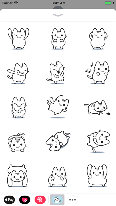 Cat White Stickers Animated screenshot 3