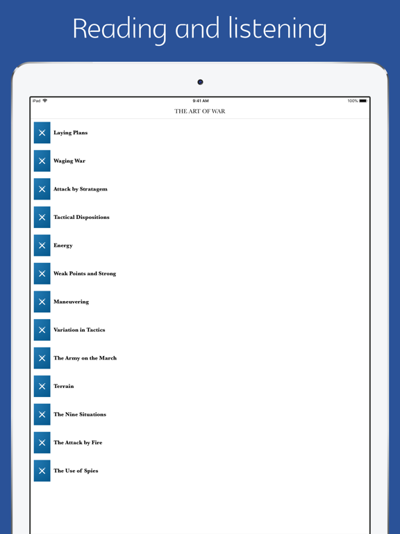 The Art of War -sync audiobook iPad screenshot 1 - Reference app
