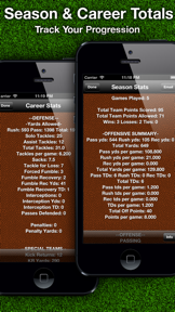 Football Stats Tracker Touch screenshot