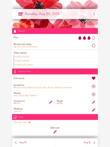 My Calendar - Period Tracker screenshot 2