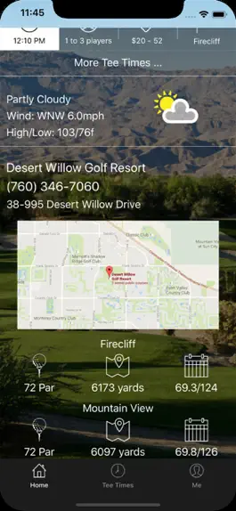 Game screenshot Desert Willow Golf Tee Times apk