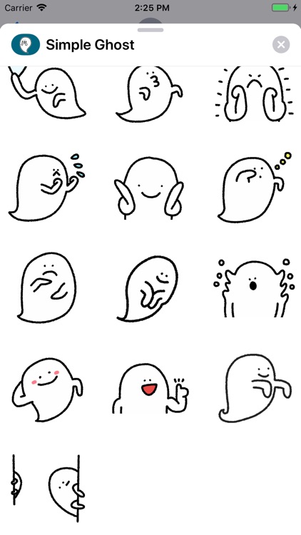 Simple Ghost Animated Stickers