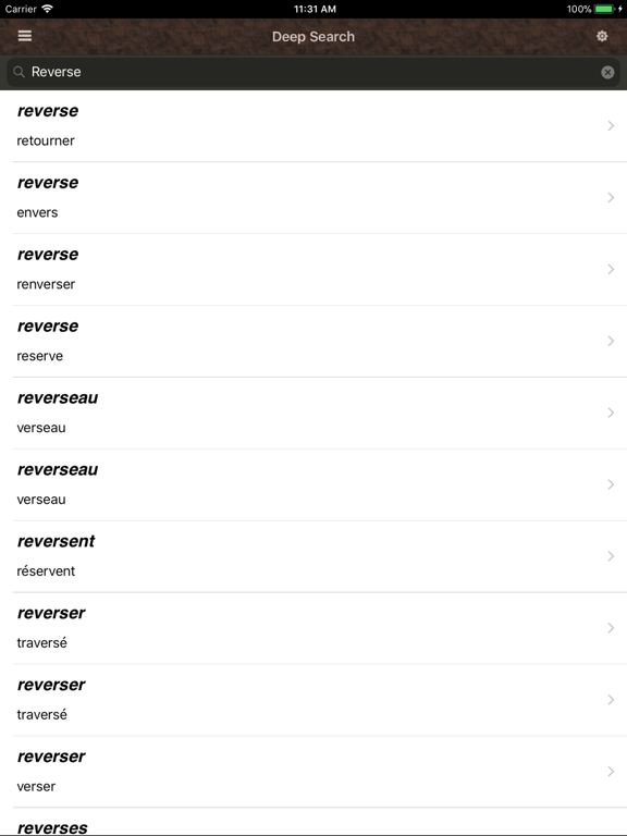 Grand Tour French Dictionary iPad screenshot 5 - Reference app