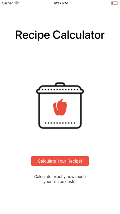 Screenshot #1 pour Recipe Price Calculator