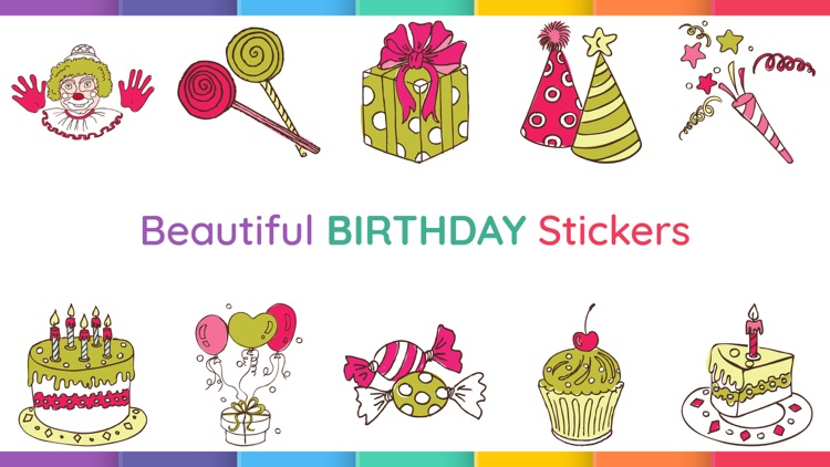 Birthday Wishes Party Stickers