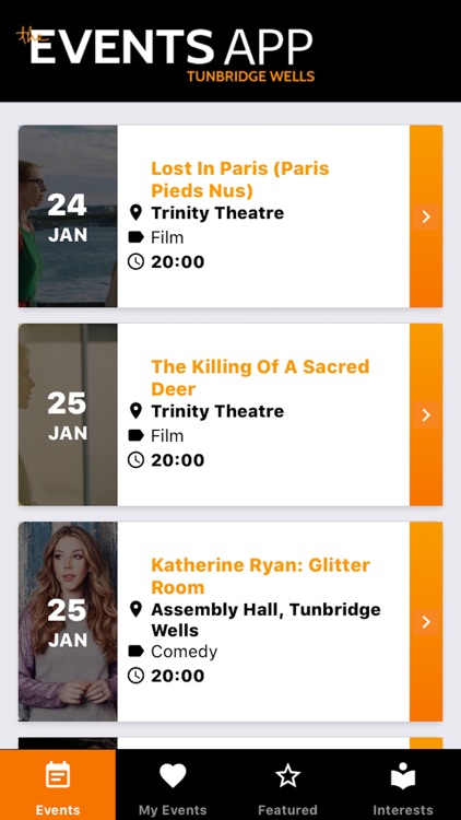 Tunbridge Wells Events App