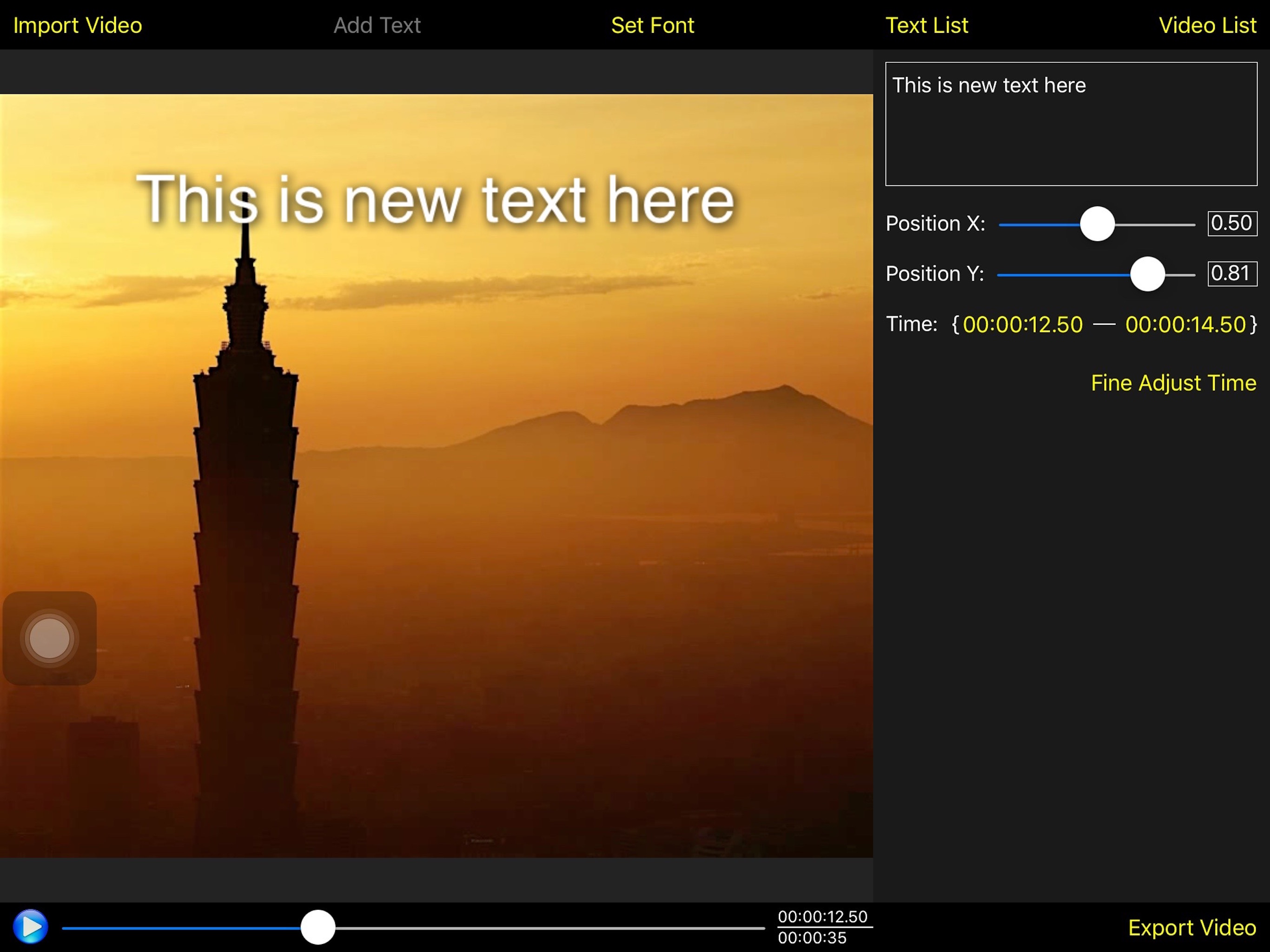 Video Subtitle Edit Lite - Video Text Editor