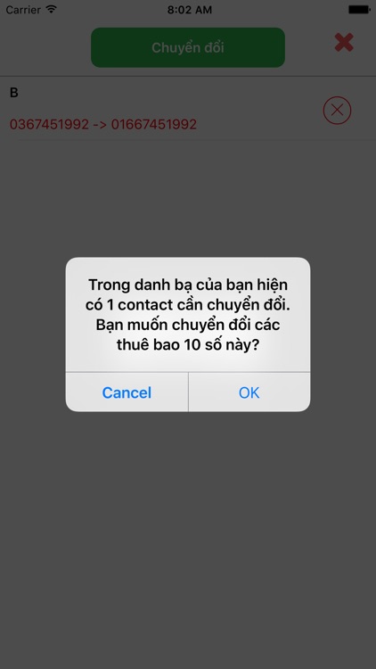 Đổi đầu số