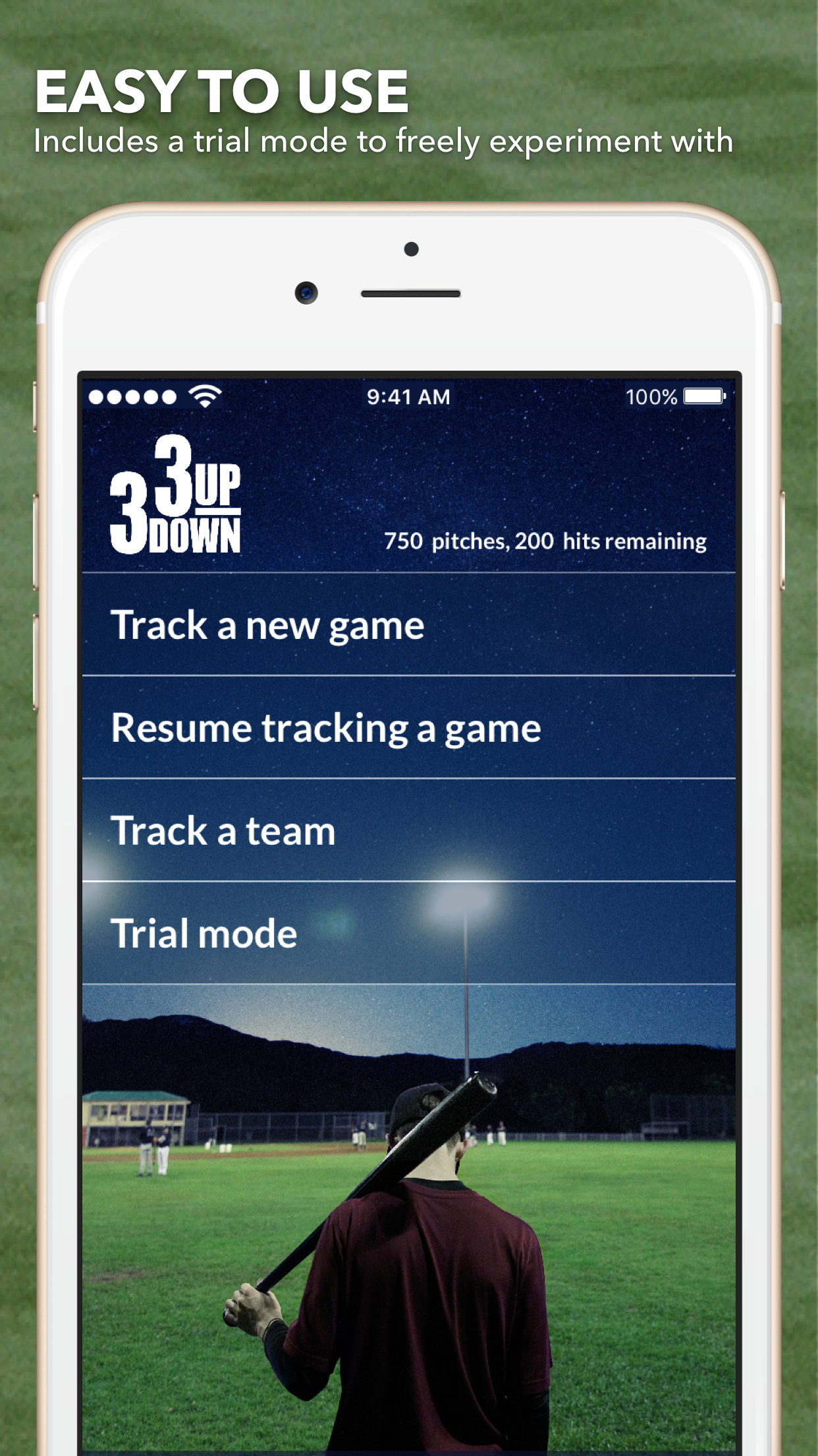 3 Up 3 Down hit & pitch tracker for baseball screenshot 5