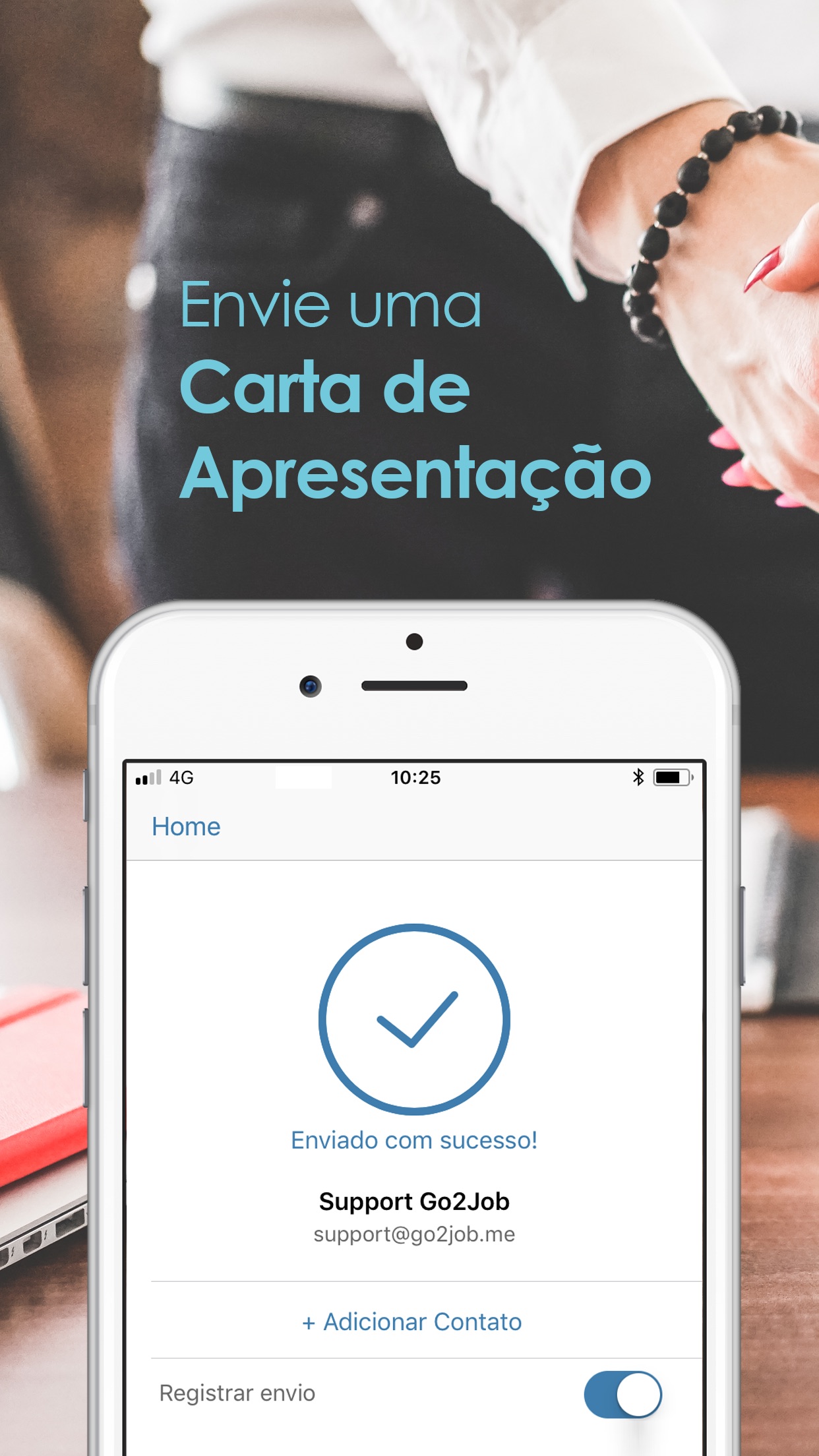 Screenshot do app Go2Job - Currículo e Empregos