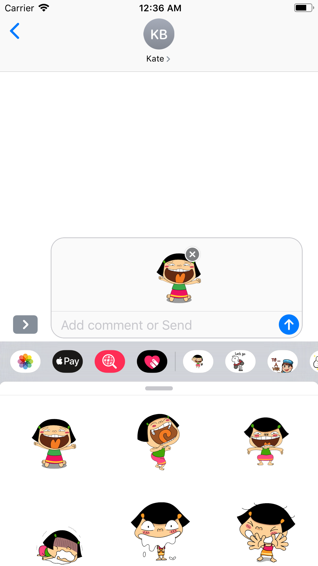 Mobile Girl Sticker screenshot 3