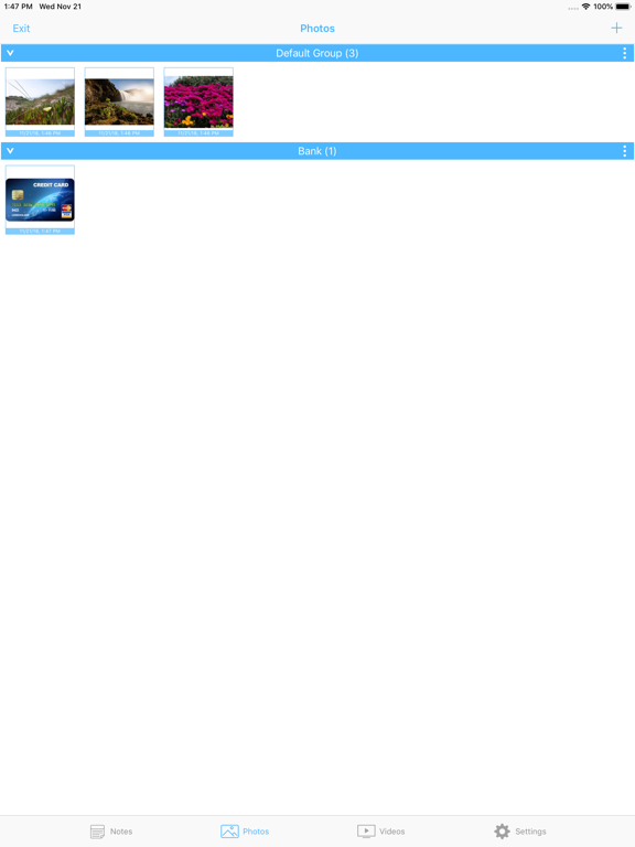MultiPasswords iPad screenshot