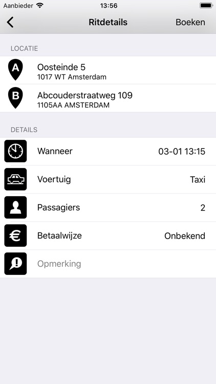 Amsterdam Taxi App