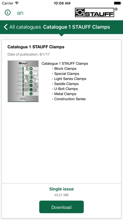 STAUFF Catalogue App