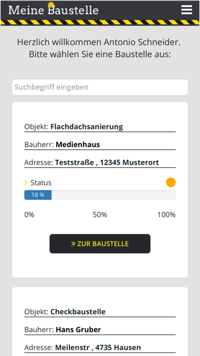 Screenshot #1 pour Baustellen App