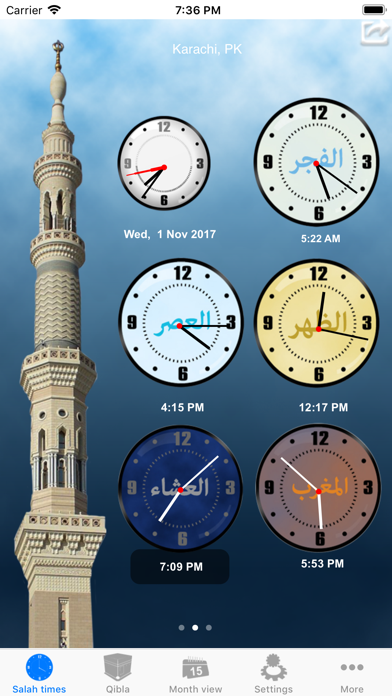 Screenshot #2 pour Salah Clock, Prayer & Qibla