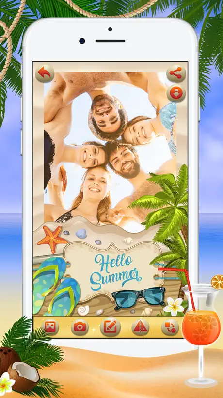Summer Photo Frames & Stickers