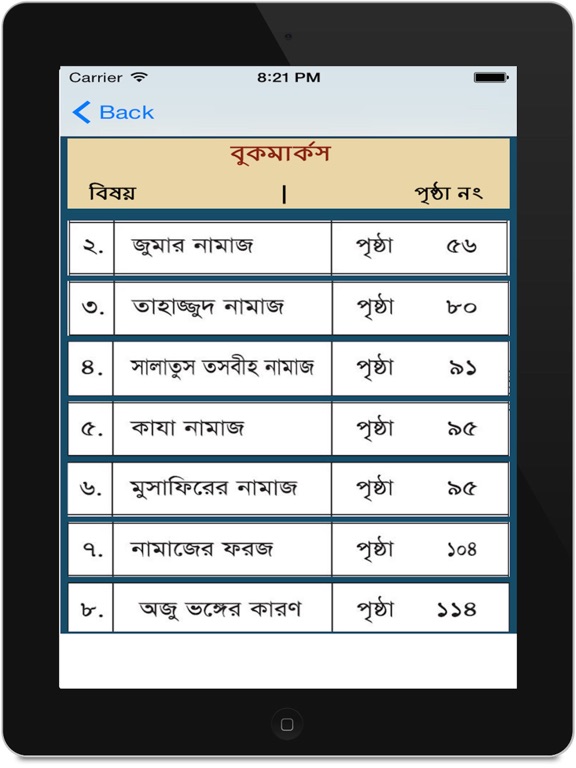 Learn Namaj in Bangla iPad screenshot