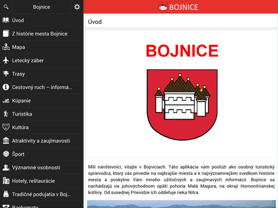 Bojnice iPad screenshot 1 - Travel app