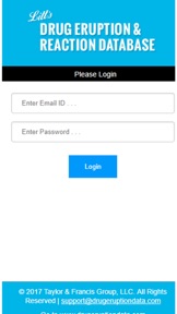 Litt's Drug Eruption Database screenshot