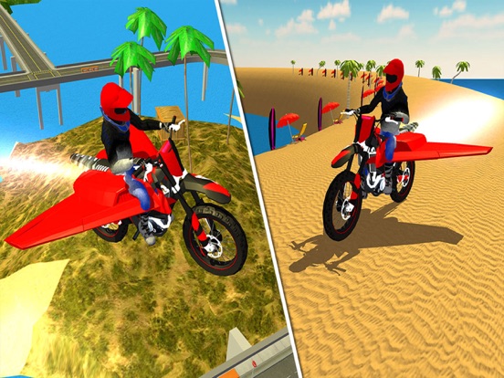 Flying Bike Beach Sim iPad screenshot