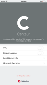 MobileIron Centaur screenshot