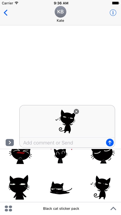 Black cat sticker pack