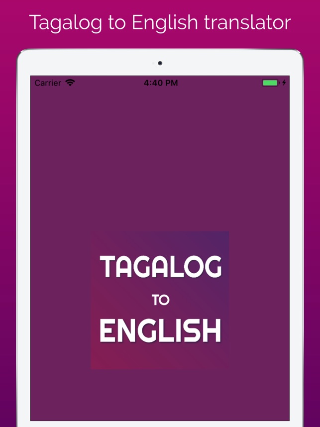 English - Tagalog Translator