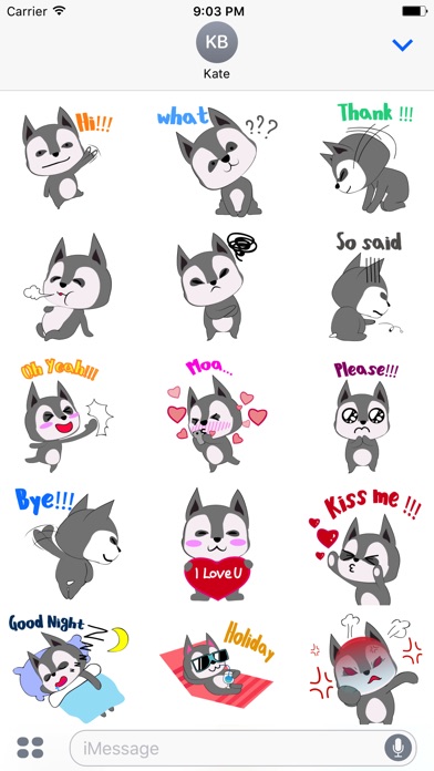 Husky dog emoji & sticker screenshot 2