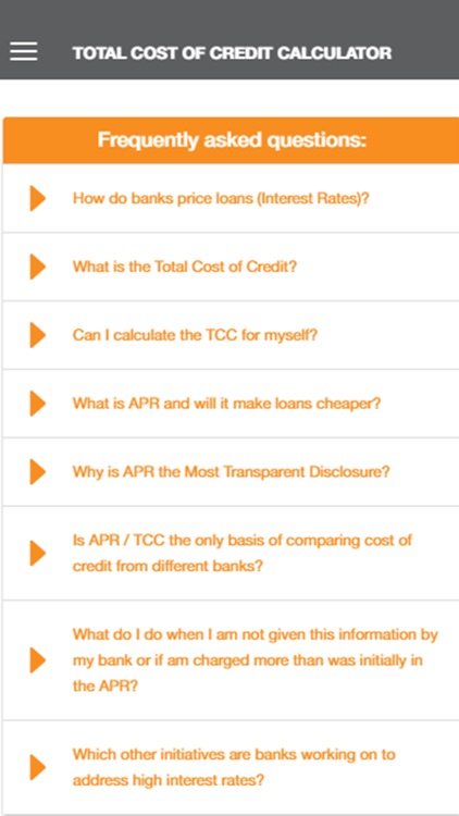 Cost of Credit Calculator