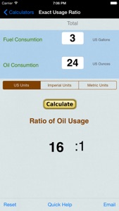 Gas Oil Mixture Ratio screenshot #3 for iPhone