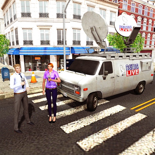 City Crime News Reporter Truck Icon