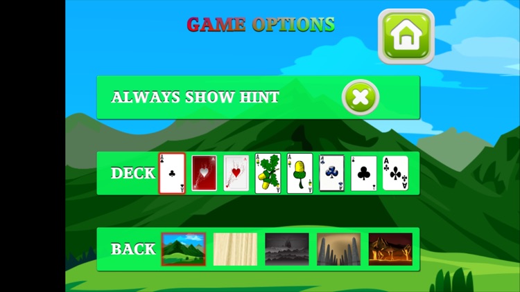 Aces Up Solitaire card game