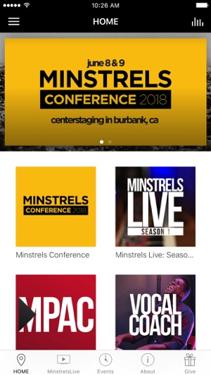Minstrels App