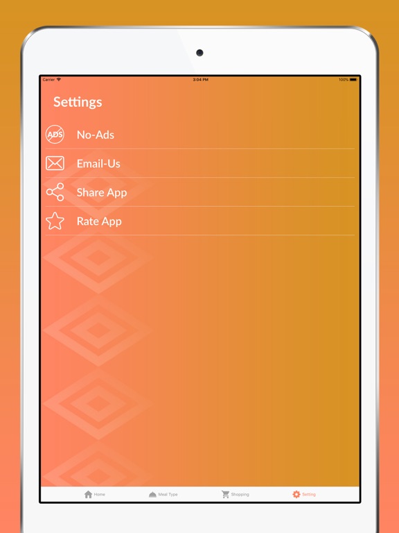 Meal Planner - Food Planner iPad screenshot