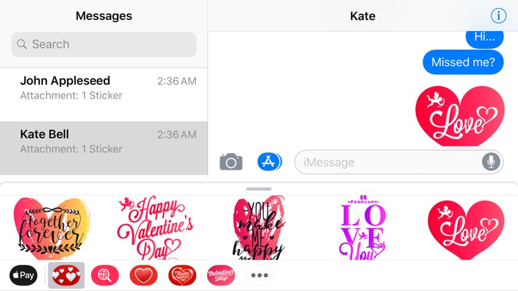 Vlaentine's Day Love Stickers by salma akter