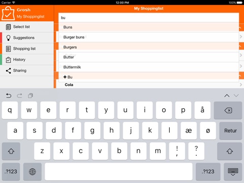 Grosh Intelligent Grocery List screenshot 2
