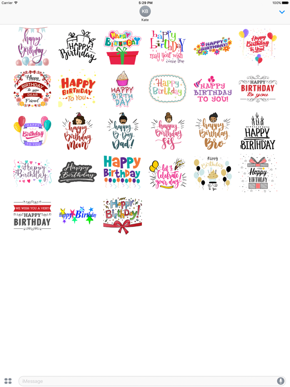 Screenshot #5 pour Happy Birthday Greeting Stickers