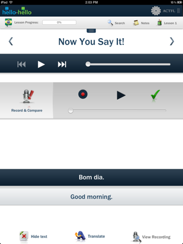 Screenshot #5 pour Cours de portugais Hello-Hello