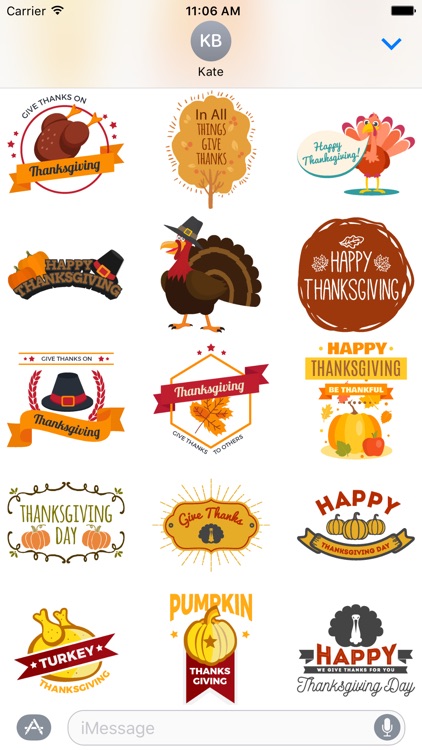 Thanksgiving Stickers Pack! screenshot-4