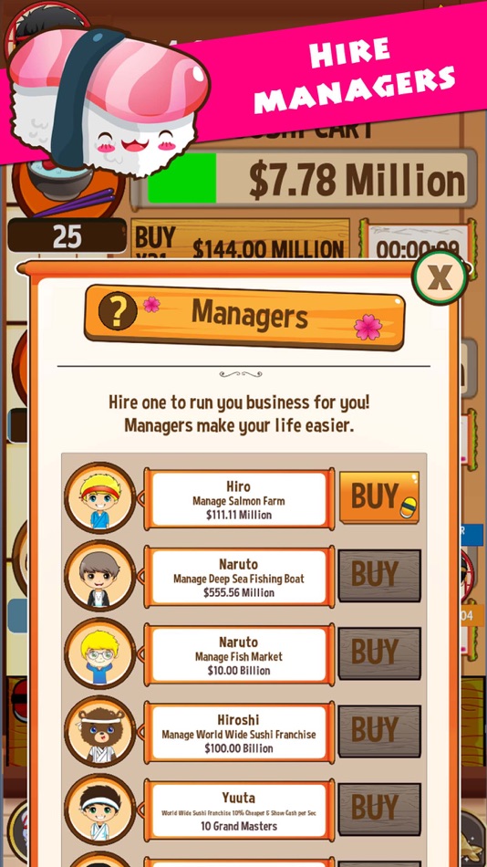 #3. Sushi Diner Tycoon (iOS) Podle: FAMILY PLAY PTE. LTD.