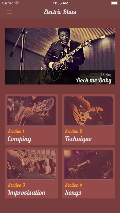 Electric Blues Guitar Lessons Screenshot