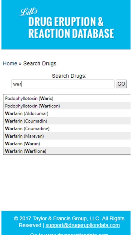 Litt's Drug Eruption Database