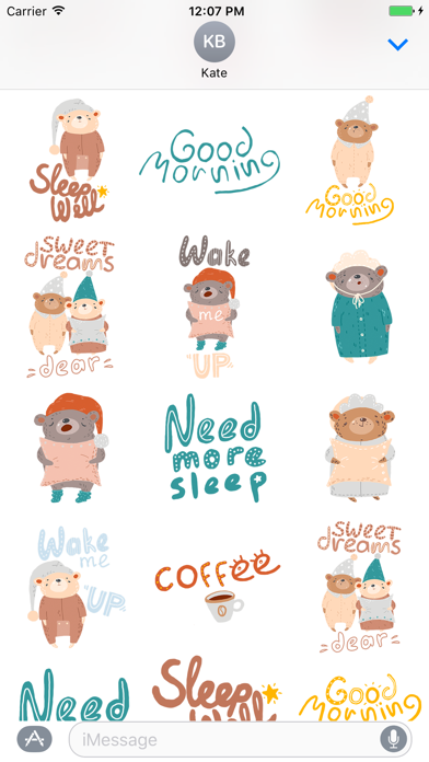 Good Night & Morning Stickersのおすすめ画像1