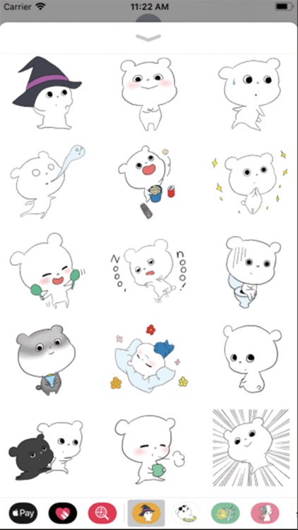 Halloween white bears stickers