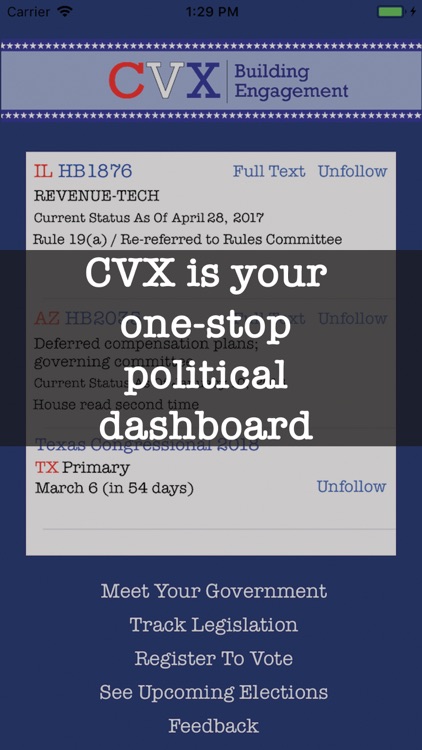 CVX: Easy Political Engagement screenshot-0